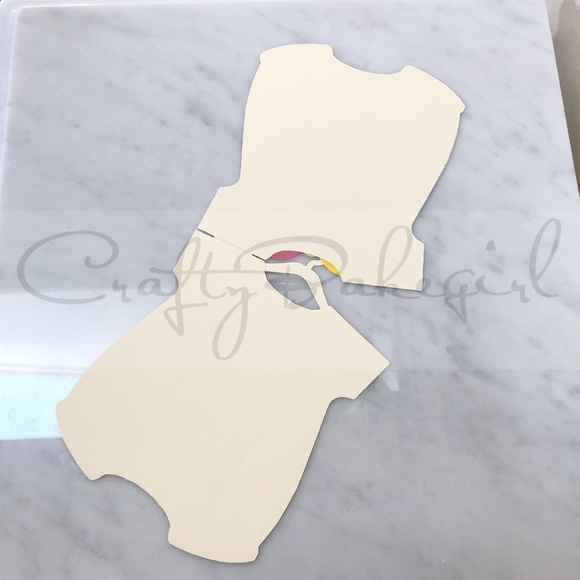 Handmade Baby Shower Card Twins Baby Girl Twins Baby Boy Blank Card Cream Hanger - Picture 4 of 5